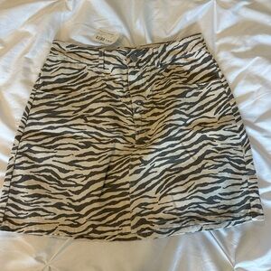 Zebra Print Mini Skirt